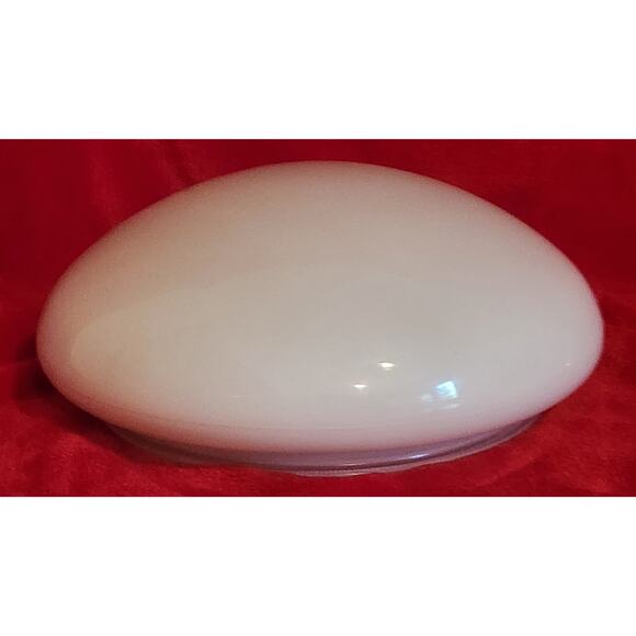 Vintage White Milk Glass Light Globe Round Dome Mushroom Shape - Picture 1 of 5